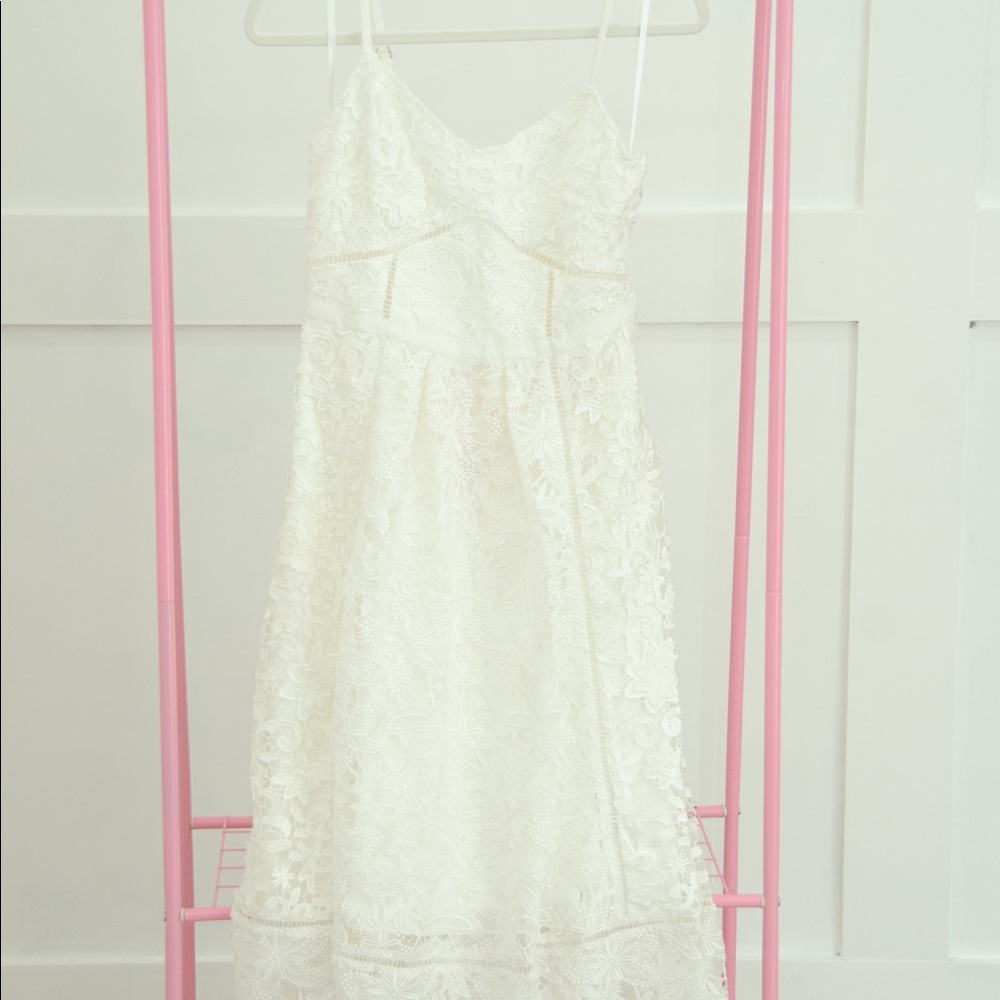 Ted Baker White Lace Midi Dress